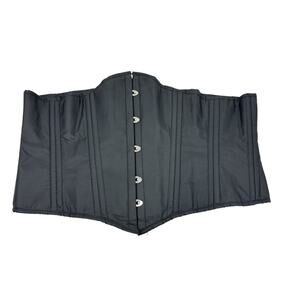 True Corset Playgirl Black Satin Steel Bonded Corset